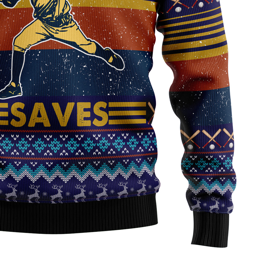 Baseball Jesus Save Christmas Sweater - SW06 7