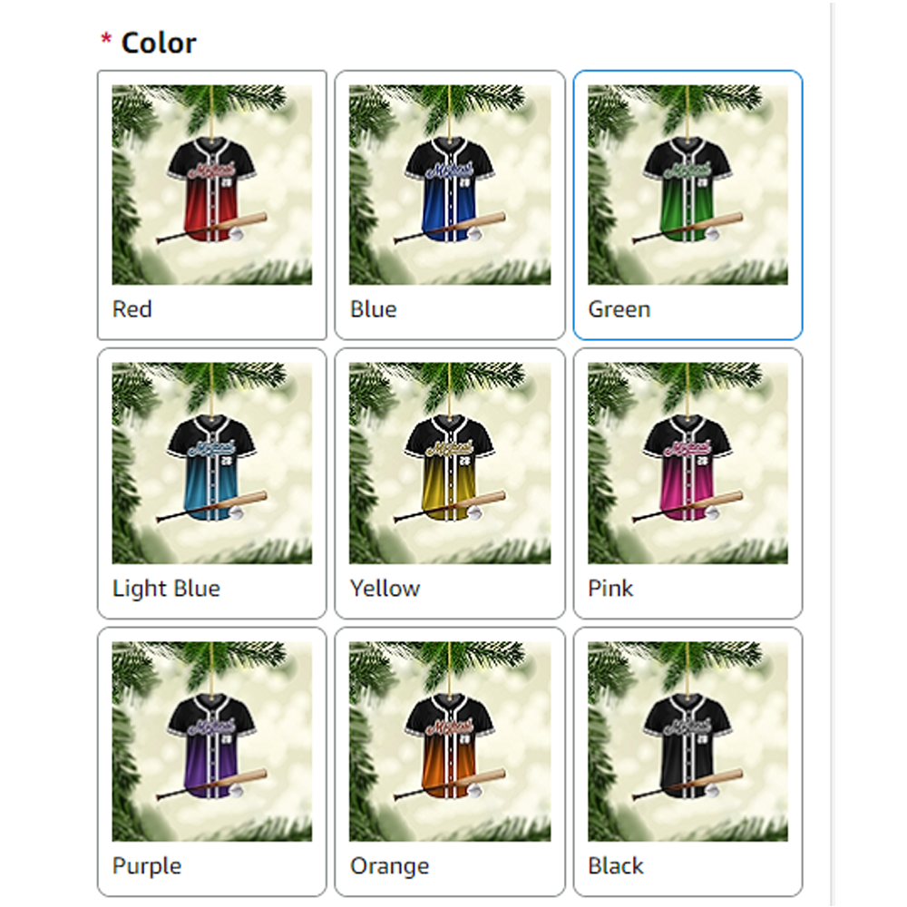 Personalized Baseball Ornament for Boy Custom Baseball Player Catcher Bag Mitt Glove Christmas Ornament 2025 Baseball Gift Ornament - OR21 3