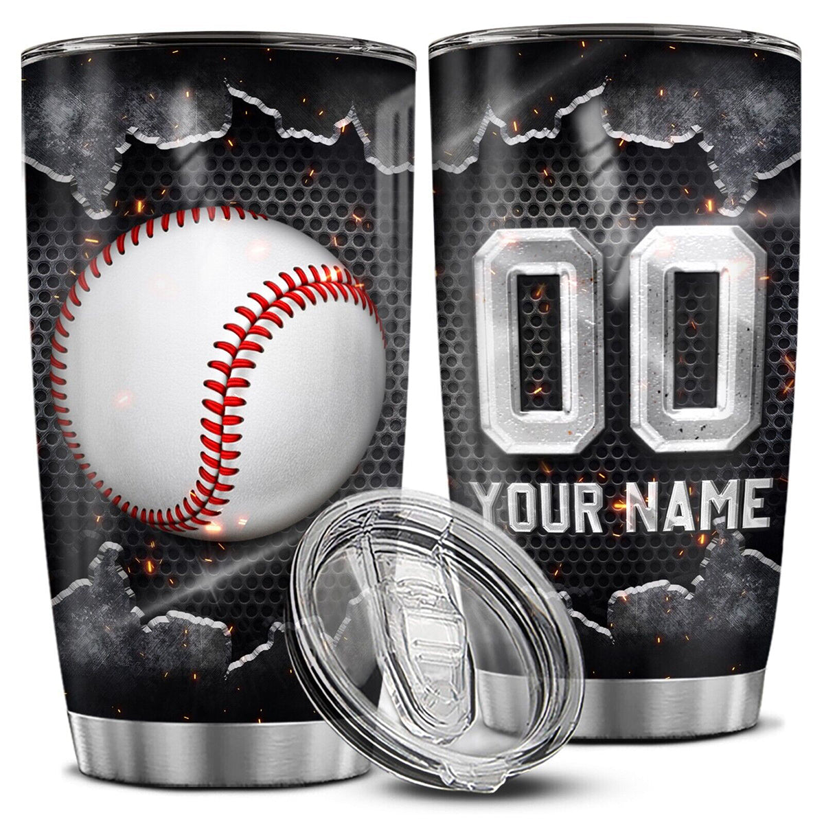Breaking Baseball Season - Personalized Baseball Tumbler 20oz