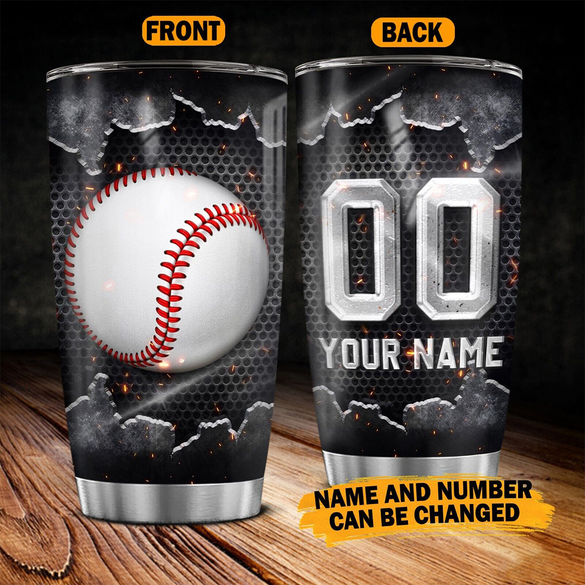 Breaking Baseball Season - Personalized Baseball Tumbler 20oz