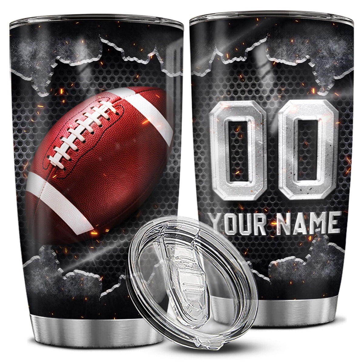 Custom Tumbler with Name & Number – Stainless Steel Insulated Sports Cup Gift for Players, Fans, Coaches Tumbler