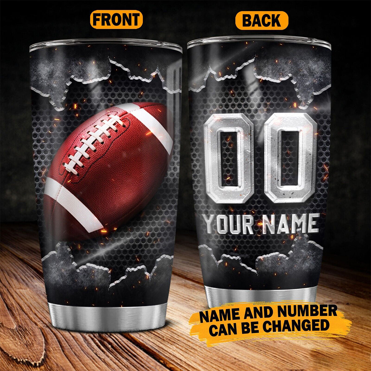 Custom Tumbler with Name & Number – Stainless Steel Insulated Sports Cup Gift for Players, Fans, Coaches Tumbler 5