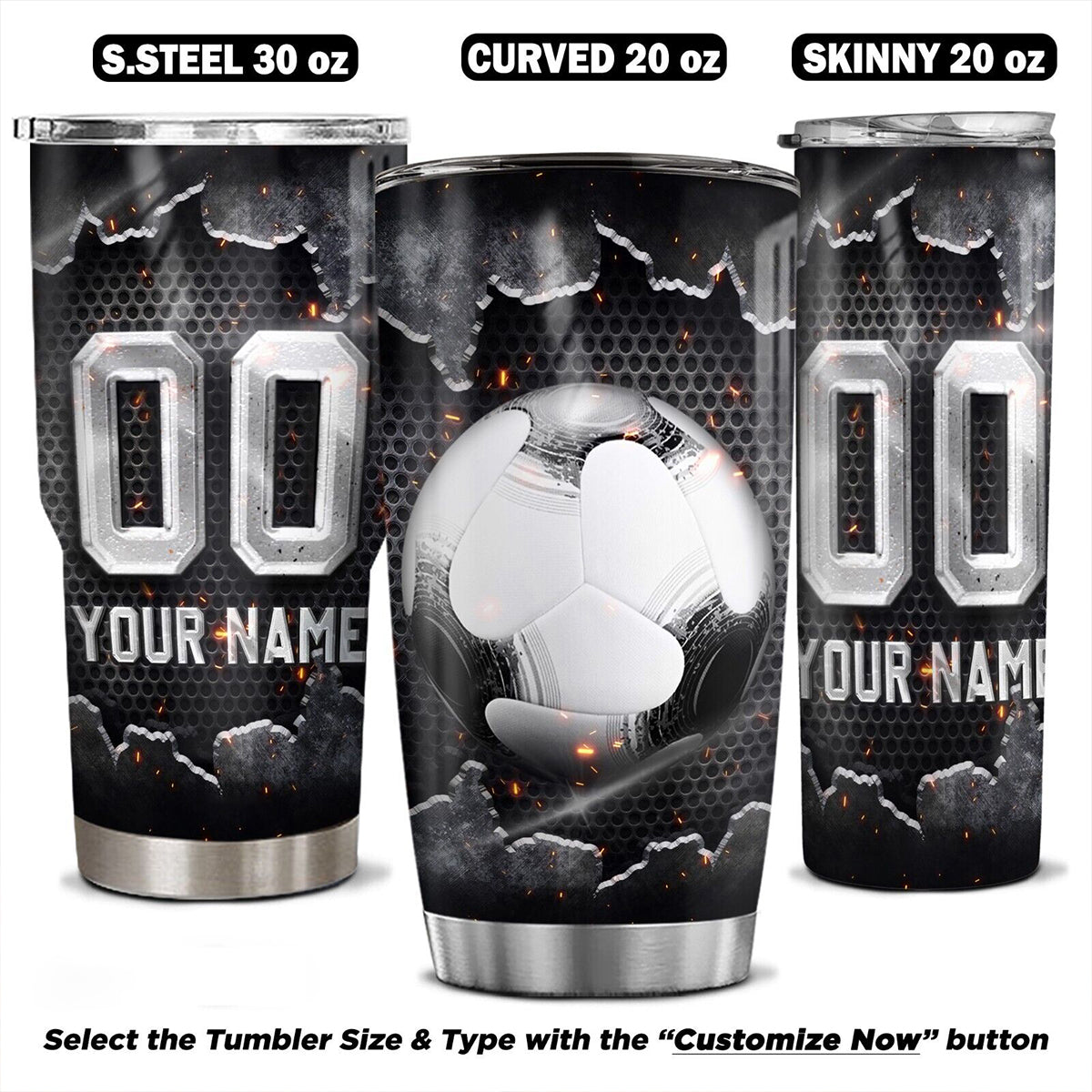 Personalized Soccer Gift Stainless Steel Insulated Travel Coffee Cup 20oz for Men Coach Fan Players Sports Lovers Birthday Christmas Tumbler 4