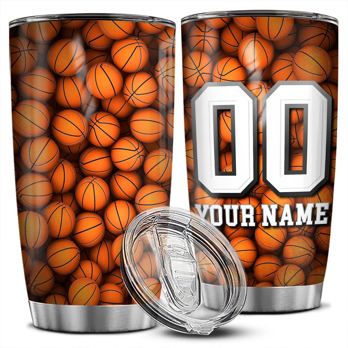 Custom Basketball Tumbler with Name & Number – Stainless Steel Insulated Cup Gift for Players, Fans, Coaches Tumbler 5