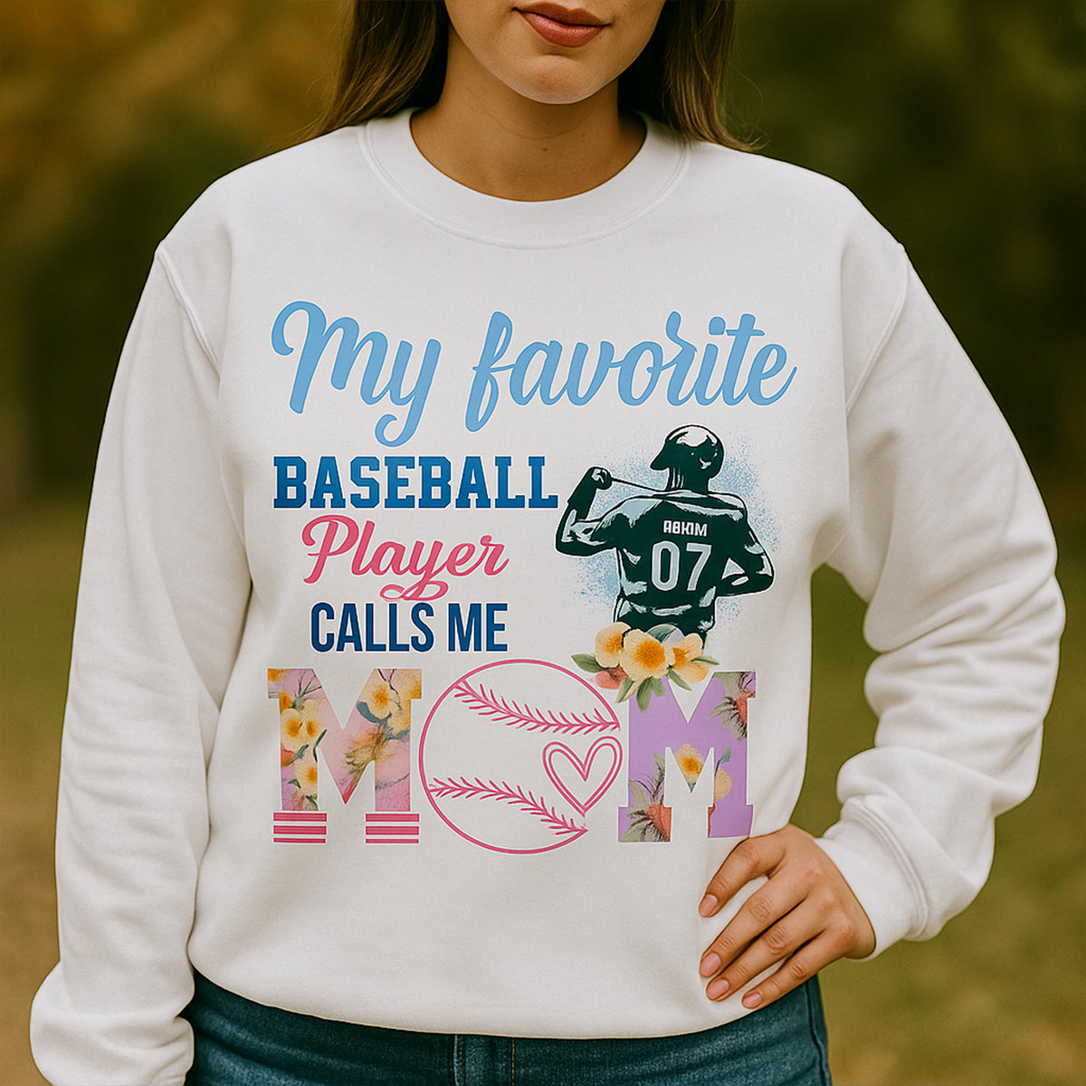 My Favorite Baseball Player Calls Me Mom Moms Mother T-Shirt - TS10 9