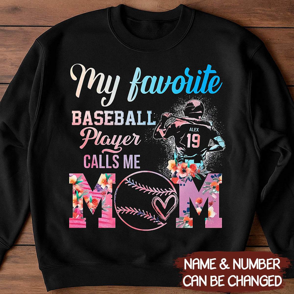 My Favorite Baseball Player Calls Me Mom Moms Mother T-Shirt - TS10 5