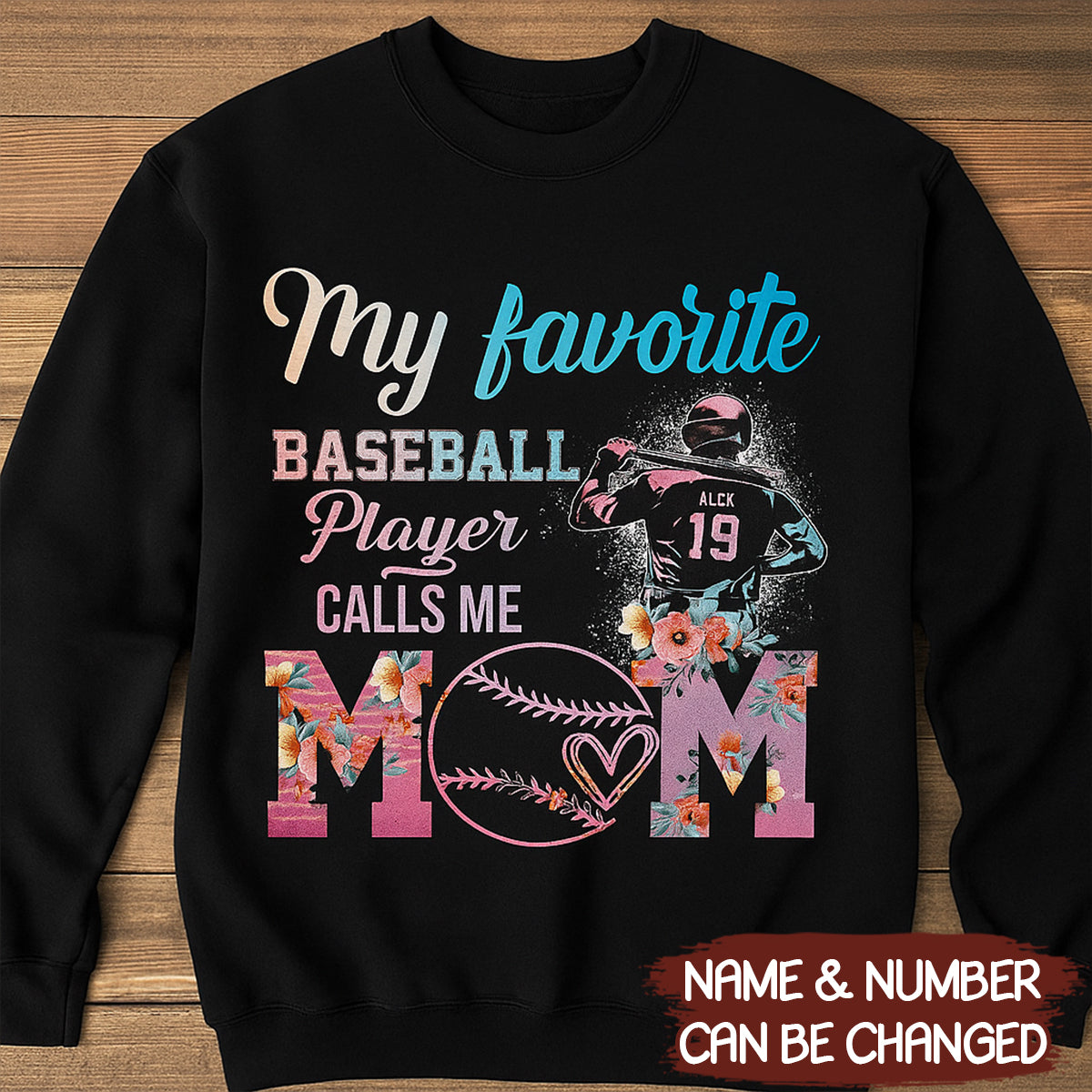 My Favorite Baseball Player Calls Me Mom Moms Mother T-Shirt - TS10 4