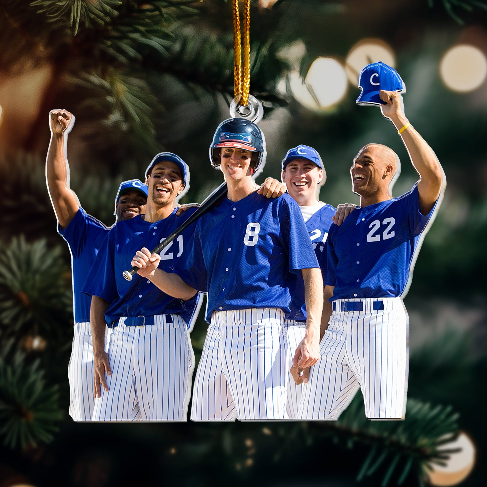 Personalized Photo The Best Baseball Team Ever Acrylic Ornament