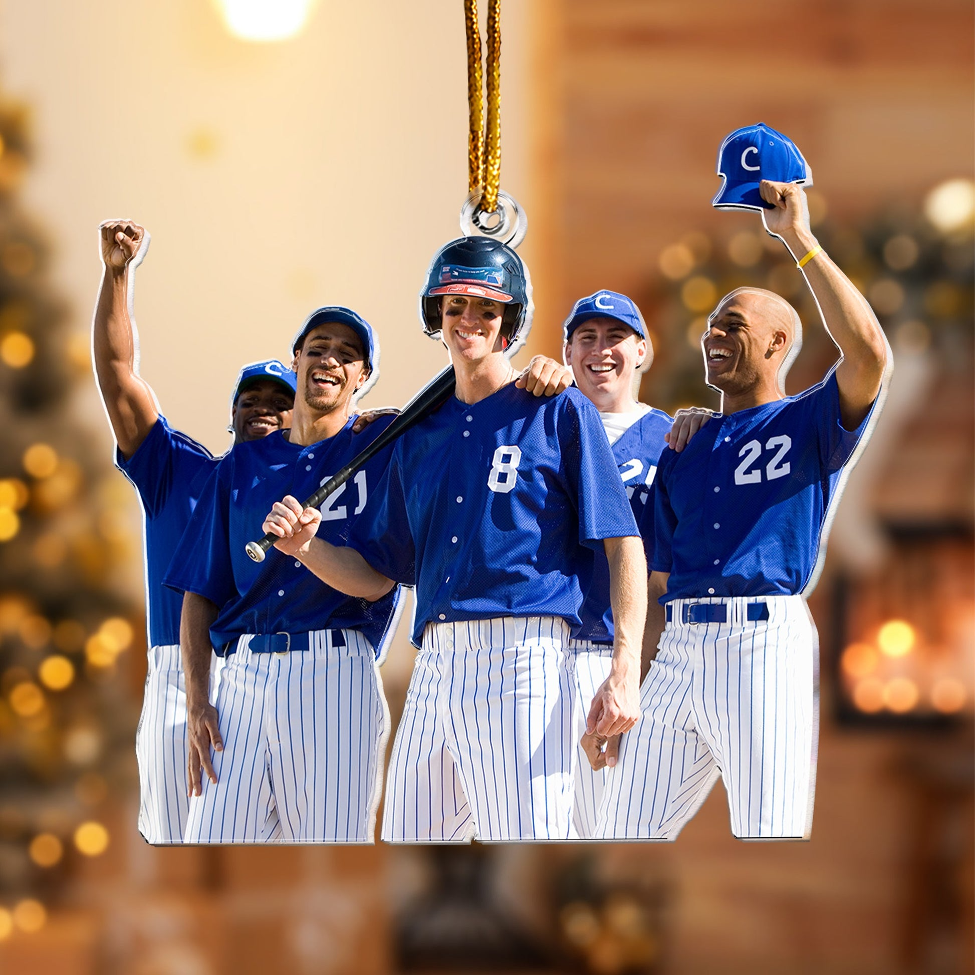 Personalized Photo The Best Baseball Team Ever Acrylic Ornament 3