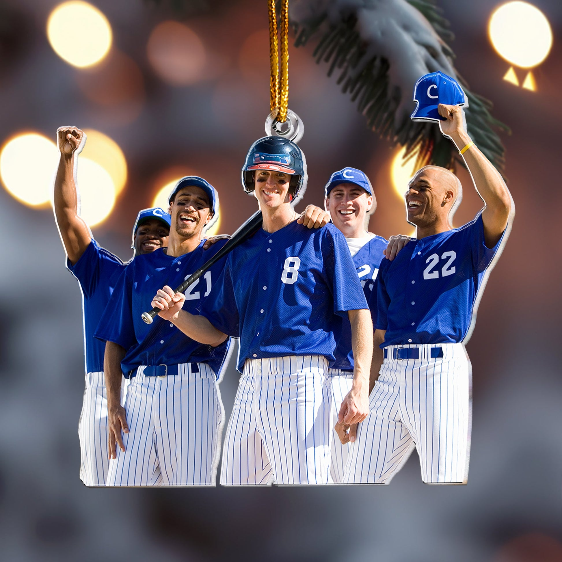 Personalized Photo The Best Baseball Team Ever Acrylic Ornament