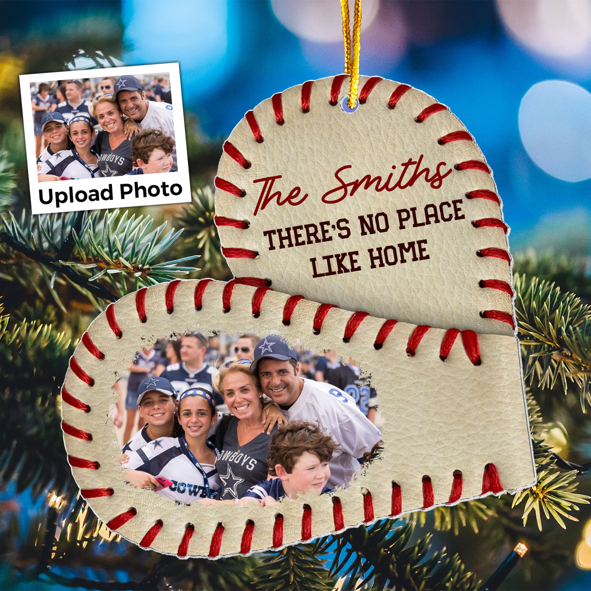 There's No Place Like Home Personalized Acrylic Photo Ornament - OR16