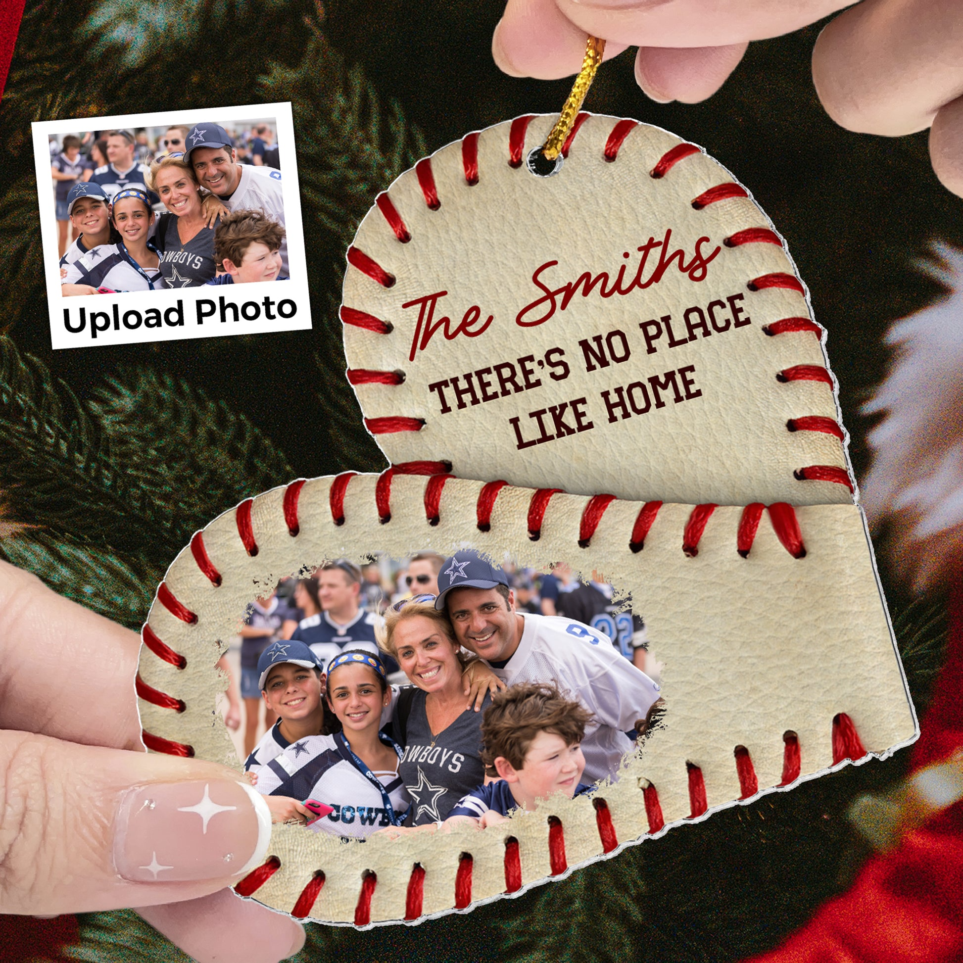 There's No Place Like Home Personalized Acrylic Photo Ornament - OR16 5