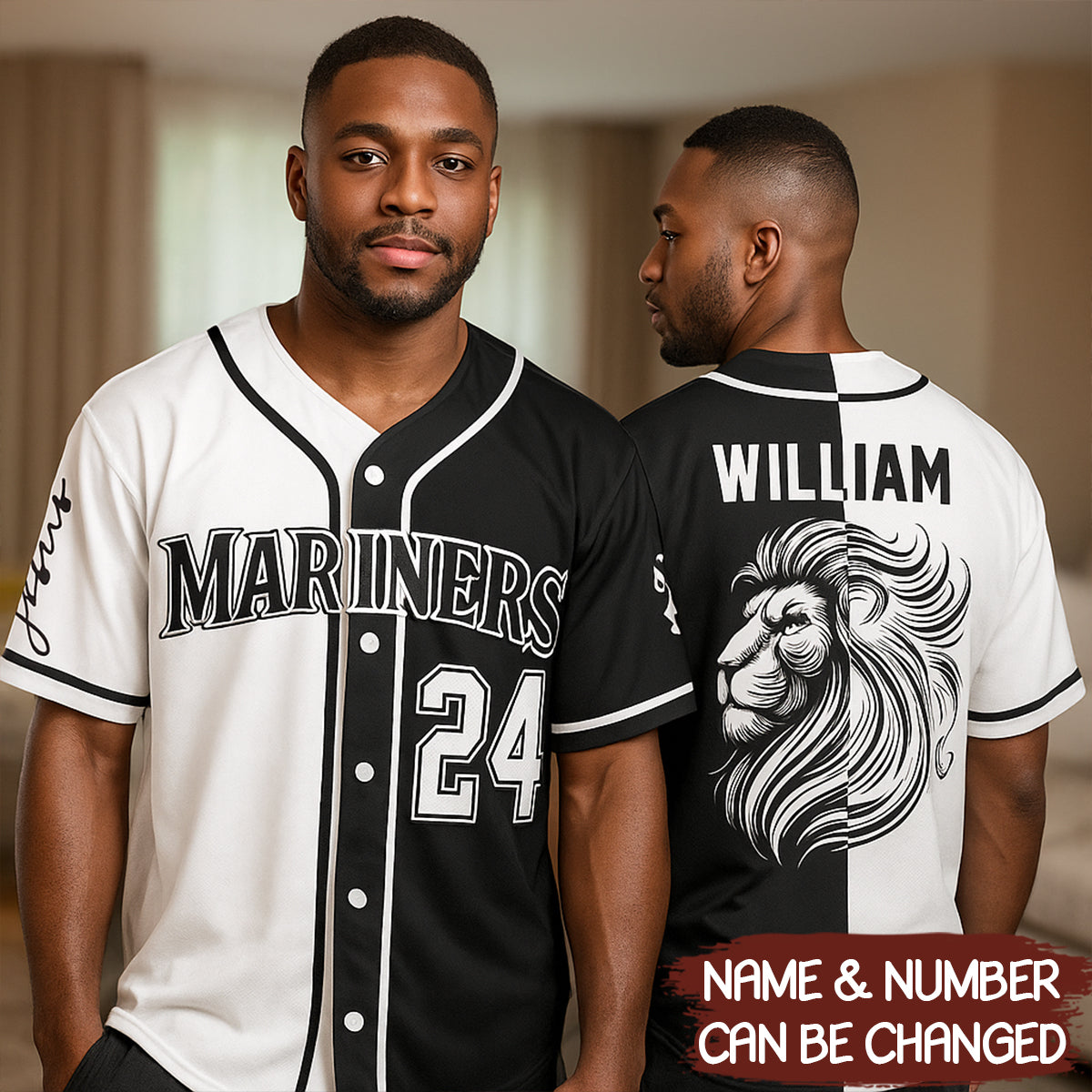 Personalized Child Of God Lion Christian Baseball Jersey 5