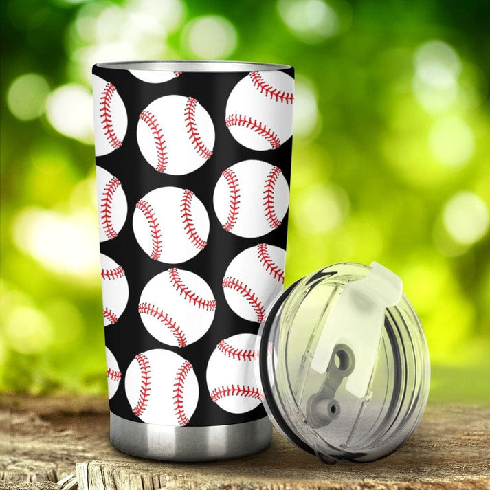 Personalized Baseball Custom Name Stainless Steel Travel Mug Tumbler 20oz - TU16