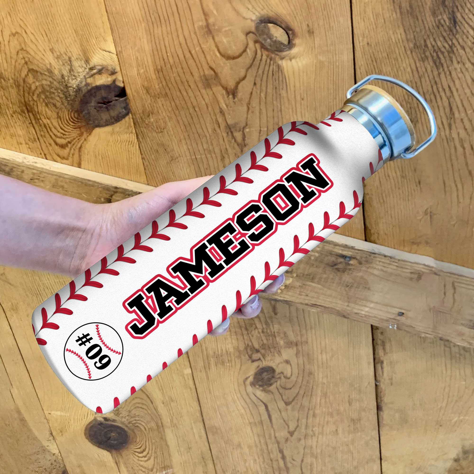 Custom Baseball Name Gift for Baseball Player Boy Baseball Team Tumbler Baseball Gift Water Bottle - WB01 4
