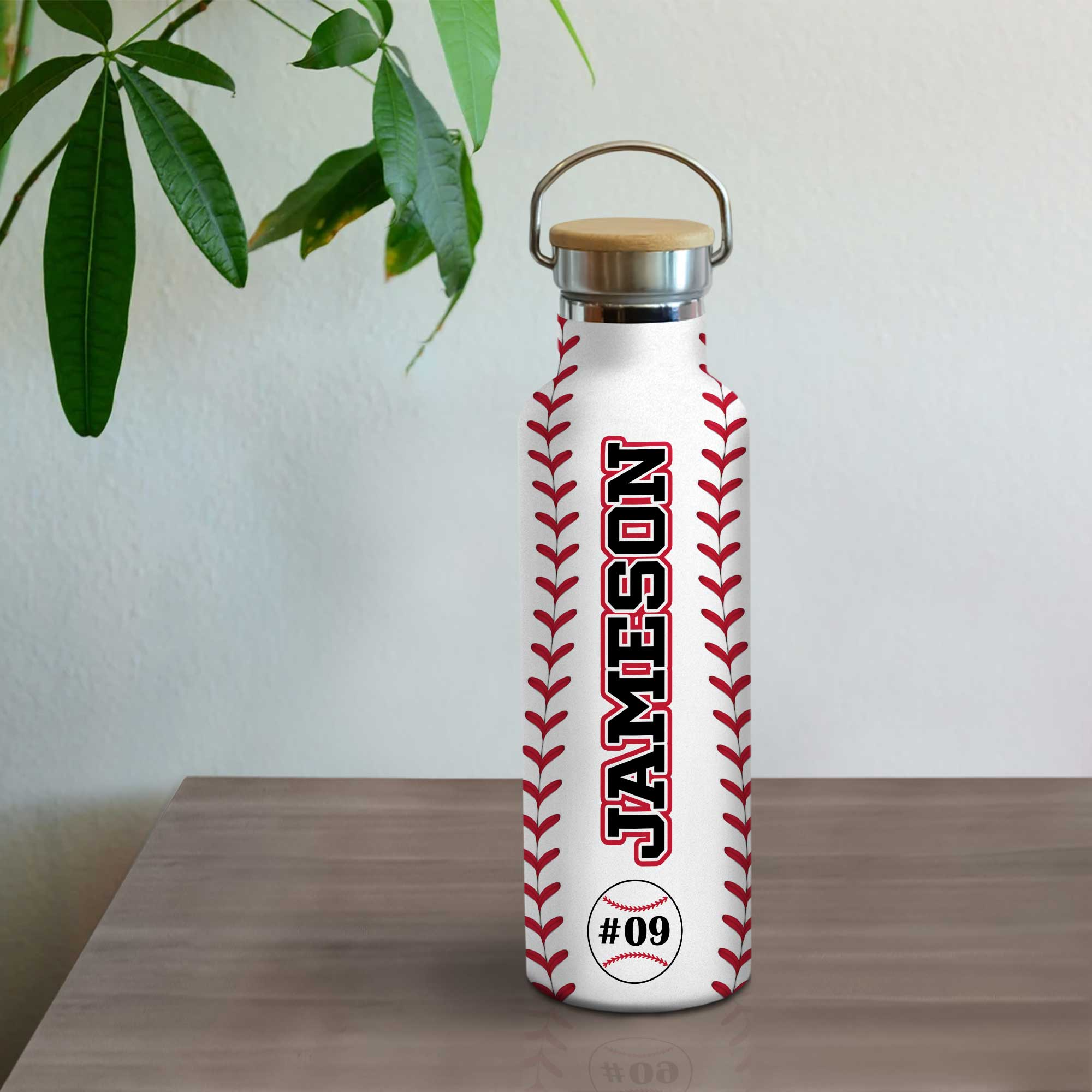 Custom Baseball Name Gift for Baseball Player Boy Baseball Team Tumbler Baseball Gift Water Bottle - WB01