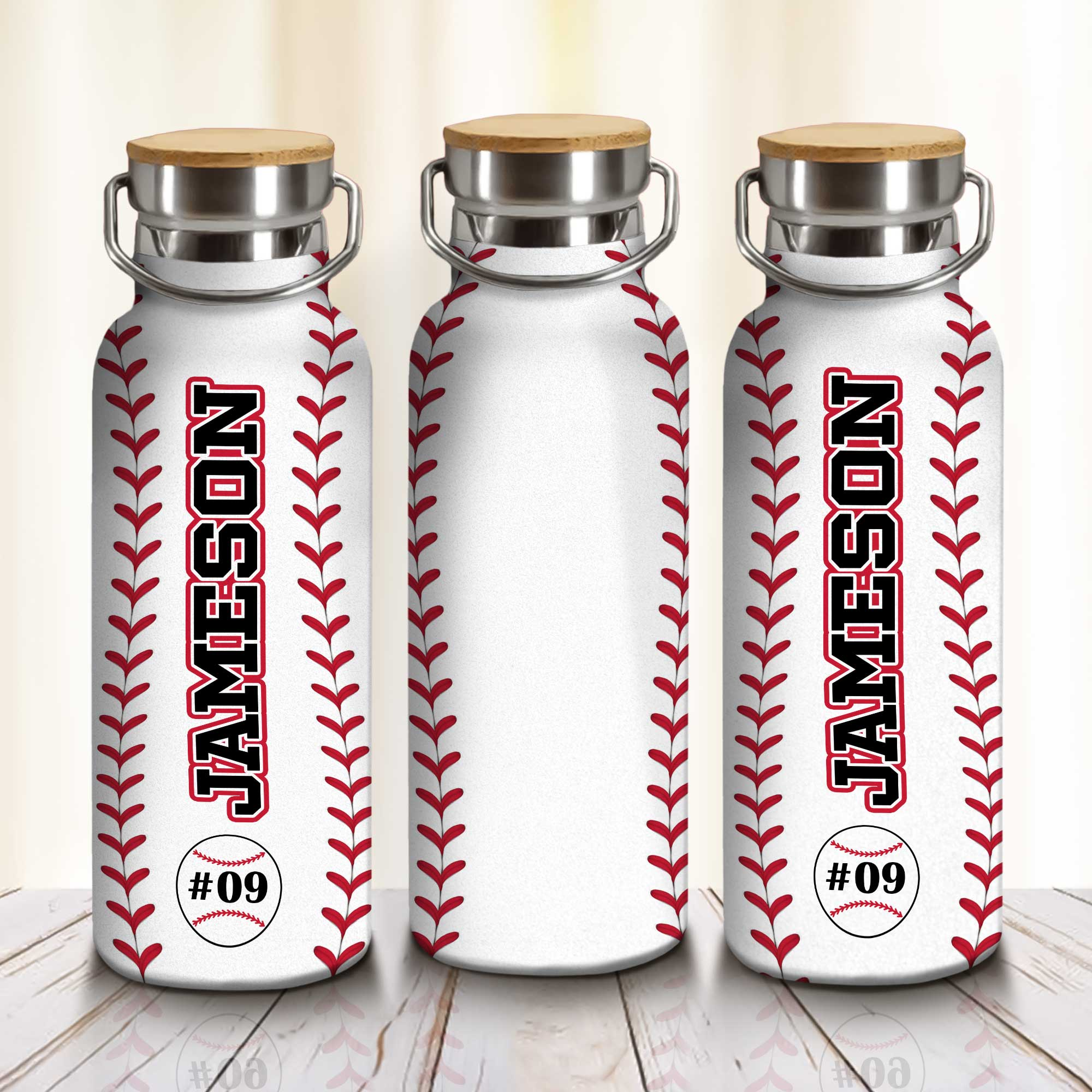 Custom Baseball Name Gift for Baseball Player Boy Baseball Team Tumbler Baseball Gift Water Bottle - WB01