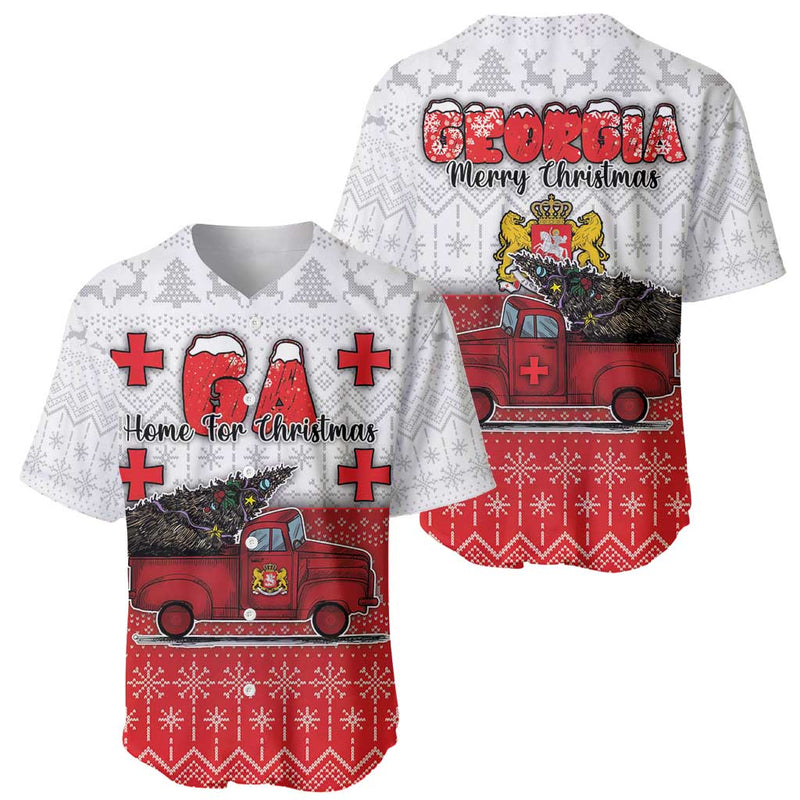 Georgia Home For Christmas Baseball Jersey - JS84