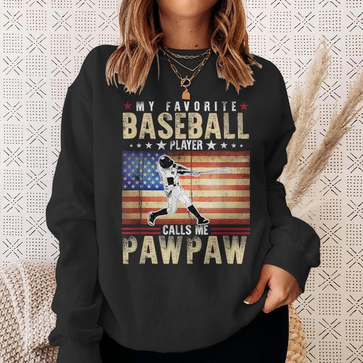 My Favorite Baseball Player Calls Me Pawpaw Father Day Sweatshirt 3