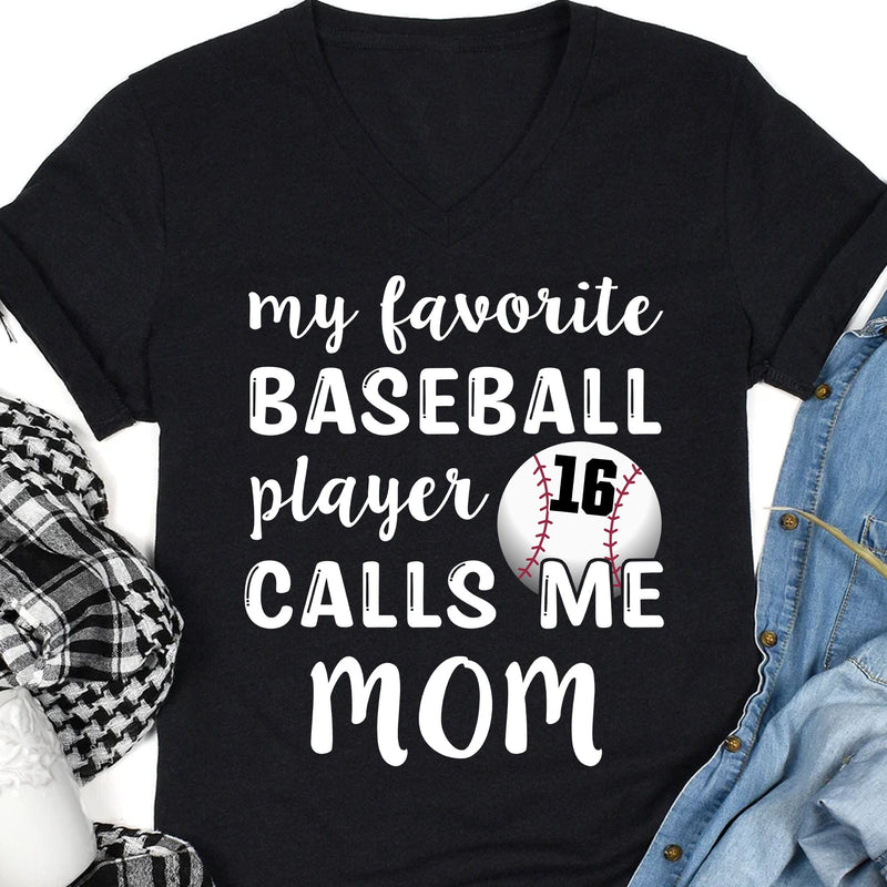 My Favorite Baseball Player Personalized Custom Baseball T-Shirt - TS17