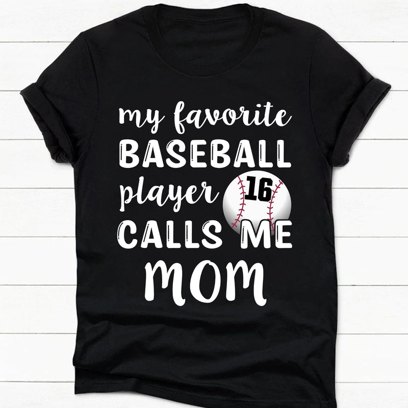 My Favorite Baseball Player Personalized Custom Baseball T-Shirt - TS17