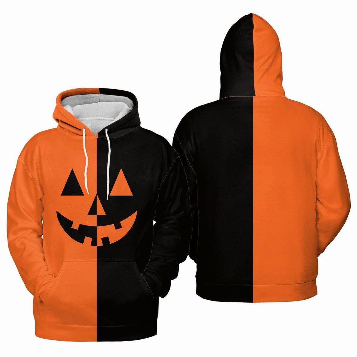 Black ange Halloween Pumpkin Lantern Hoodie 3D