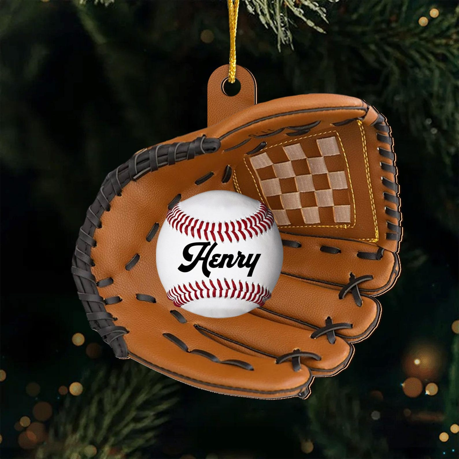Personalized Baseball Equipment Custom Team Christmas Gift Acrylic Ornament - OR41 4