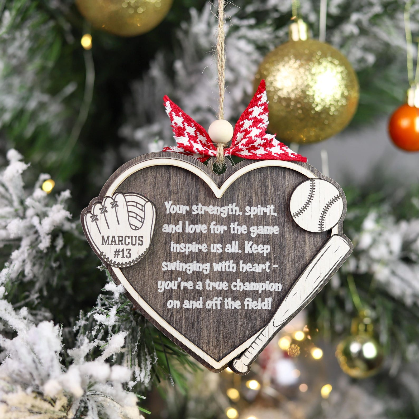 Custom Baseball Softball Ornament Thank You Baseball Player Coach Team Christmas Gift 2025 Ornament - OR18