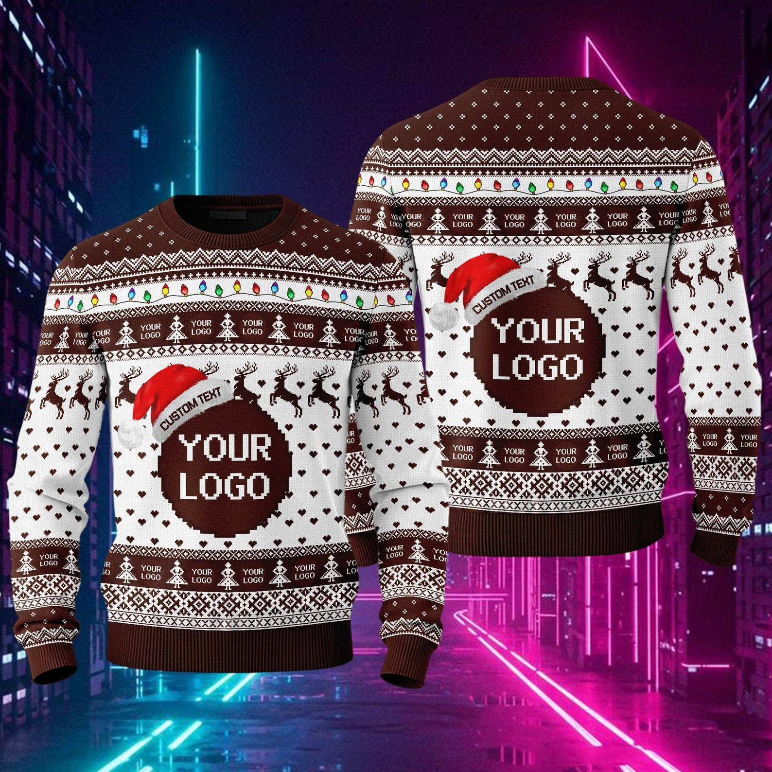 Personalized Logo Christmas 2025 Custom Business Logo Picture Sweater - SW20 6