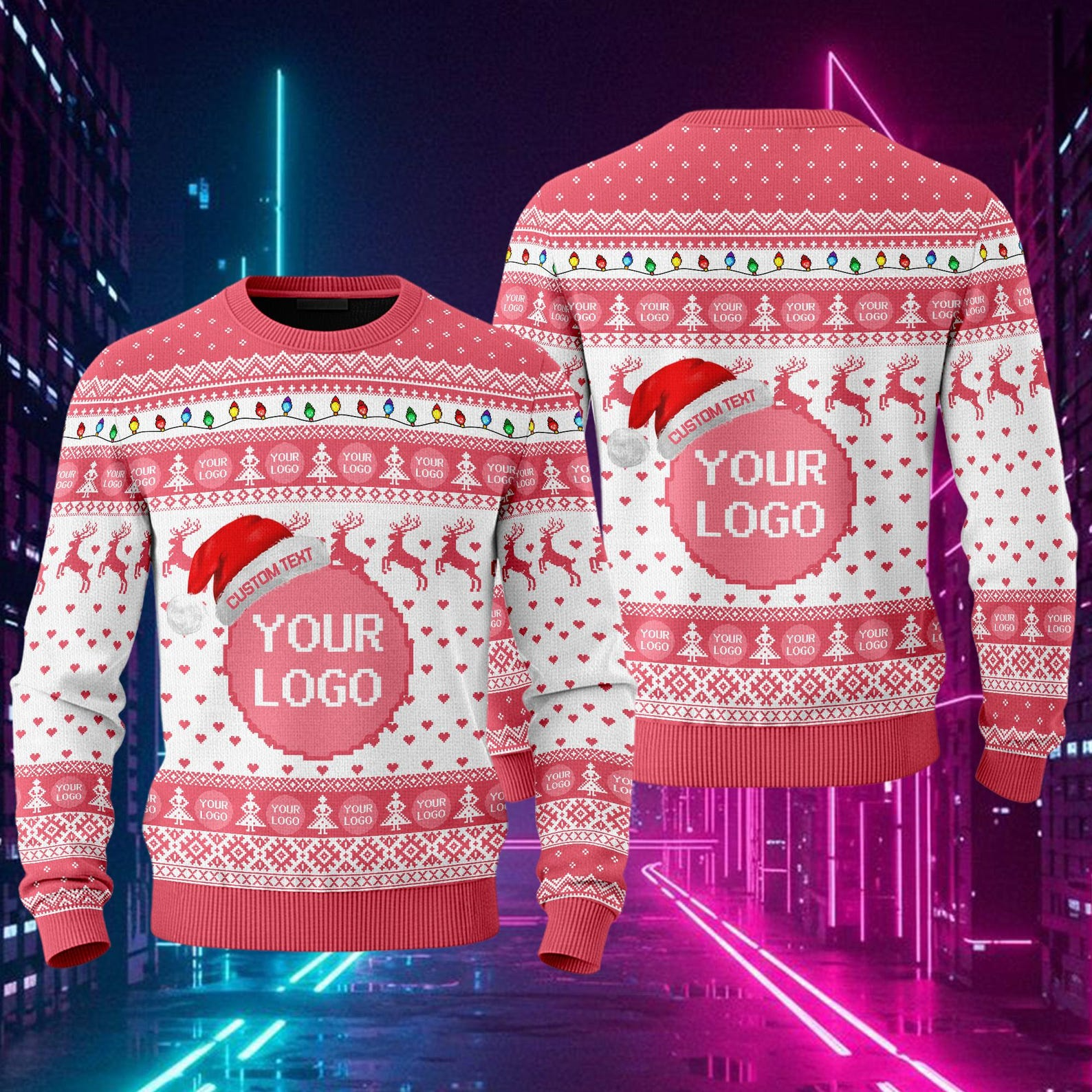 Personalized Logo Christmas 2025 Custom Business Logo Picture Sweater - SW20 5