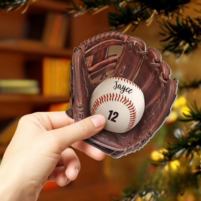 Personalized Baseball Christmas Ornament Custom Baseball Team Gift Christmas Tree Ornament Baseball Ornament - OR22 3