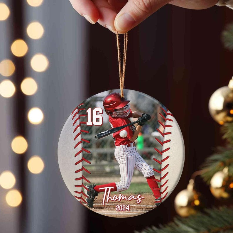Personalized Acrylic Ornament Custom Name Photo Christmas Gift 4