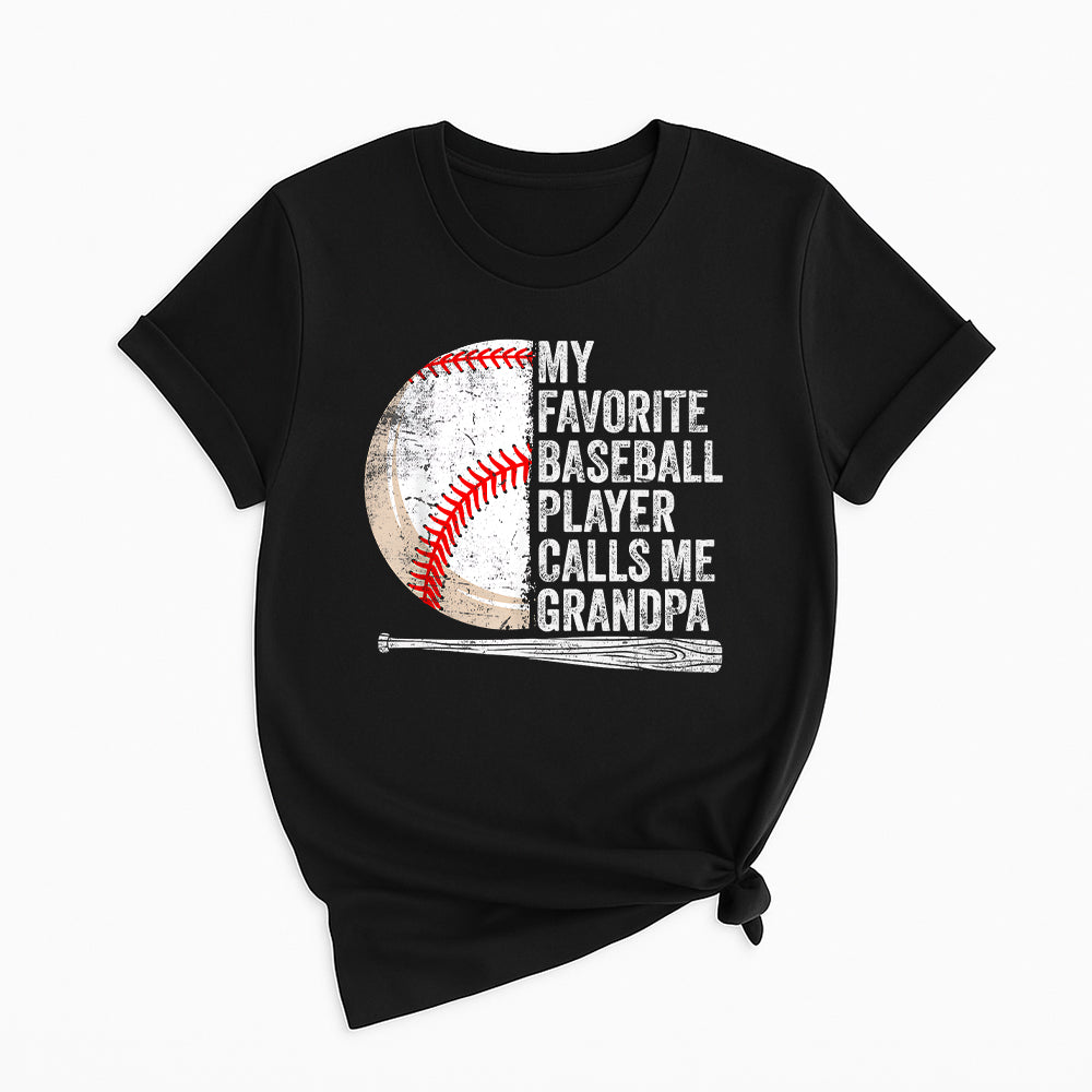 My Favorite Player Calls Me Grandpa Mens Baseball T Shirt 6