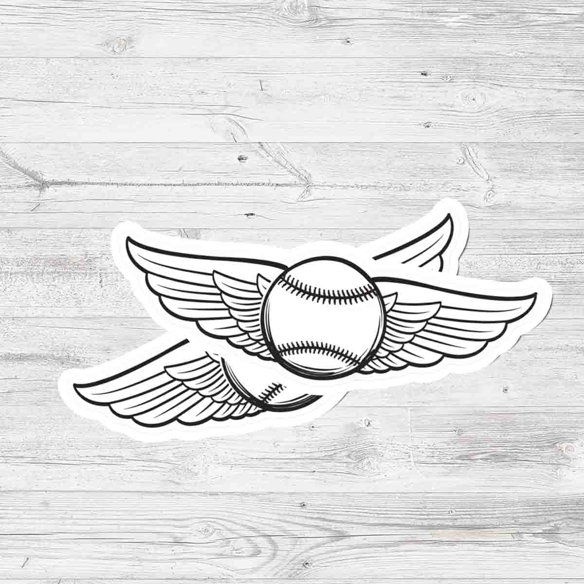 Baseball Decals for Laptop Water Bottle Scrapbook for Baseball Lovers and Fans Sticker - ST08 3