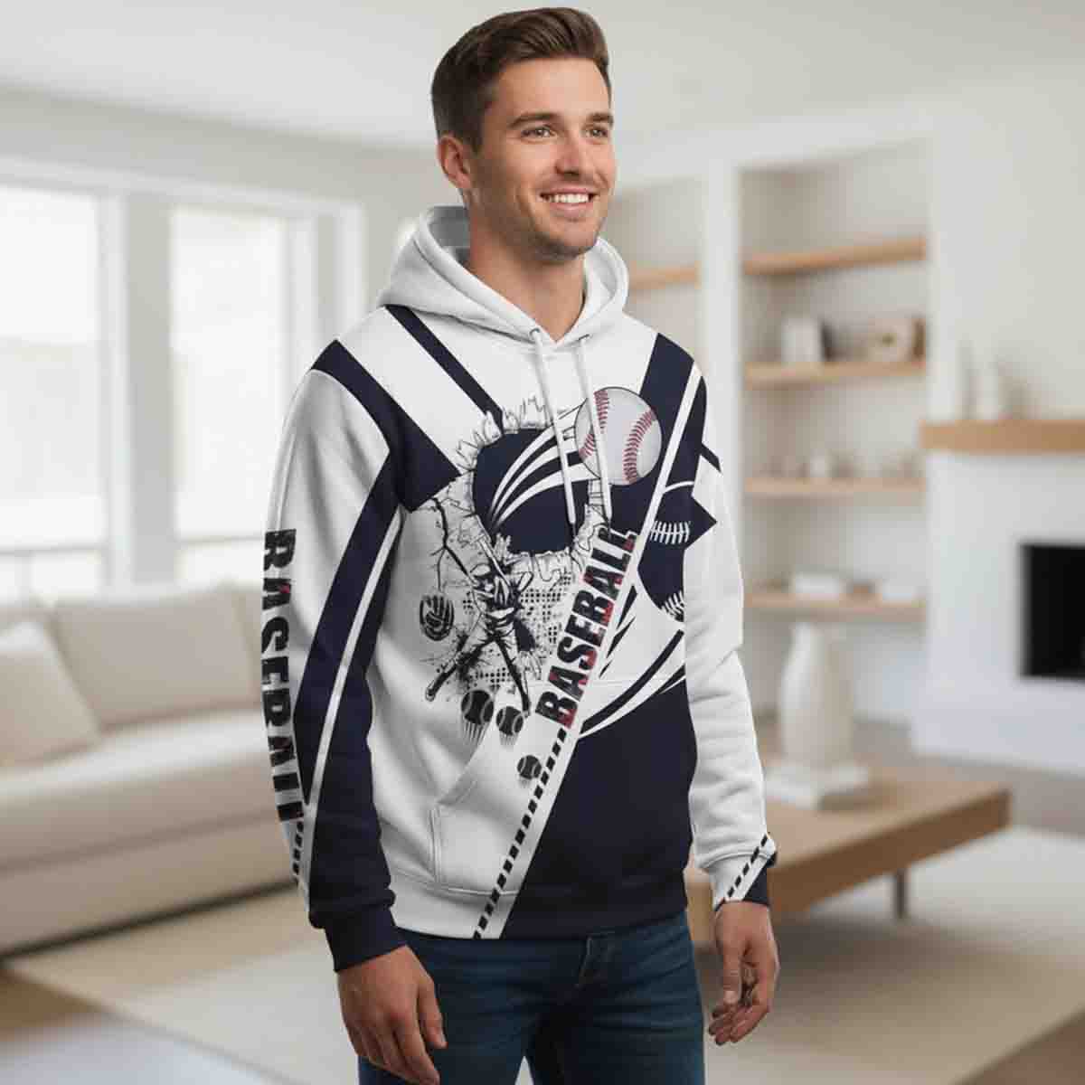 Baseball 3D All Over Printed Cozy Sports Fans Christmas Gift for Baseball Lover Family Hoodie 3D - HD12