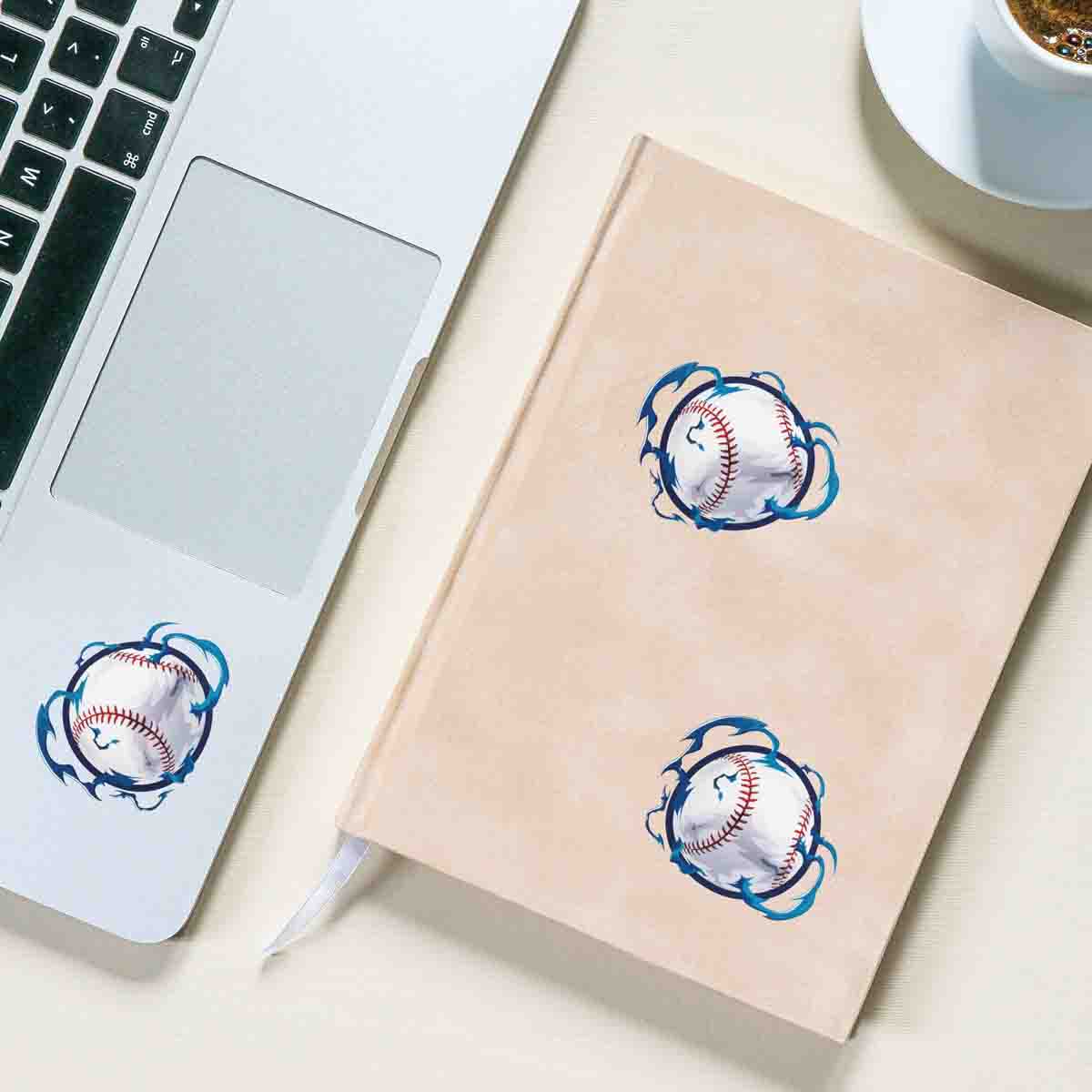 Baseball Decals for Laptop Water Bottle Scrapbook for Baseball Lovers and Fans Sticker - ST10
