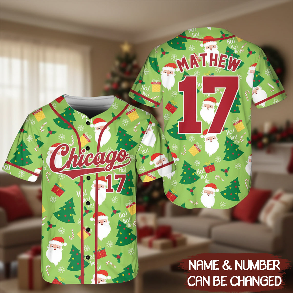 Personalized Christmas Baseball Jersey - JS87