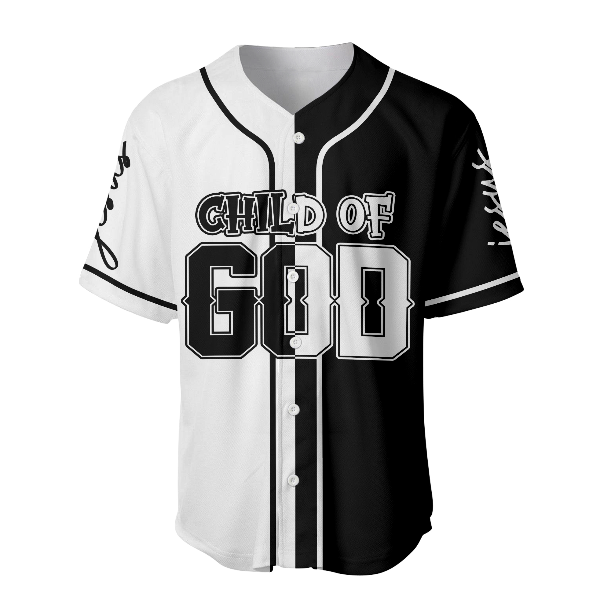 Personalized Child Of God Lion Christian Baseball Jersey 4