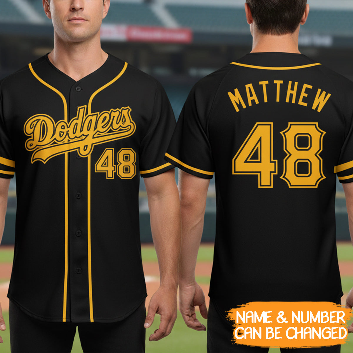 Custom Black Gold Baseball Jersey