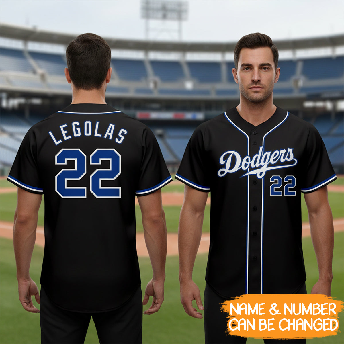 Custom Black Royal-White Baseball Jersey