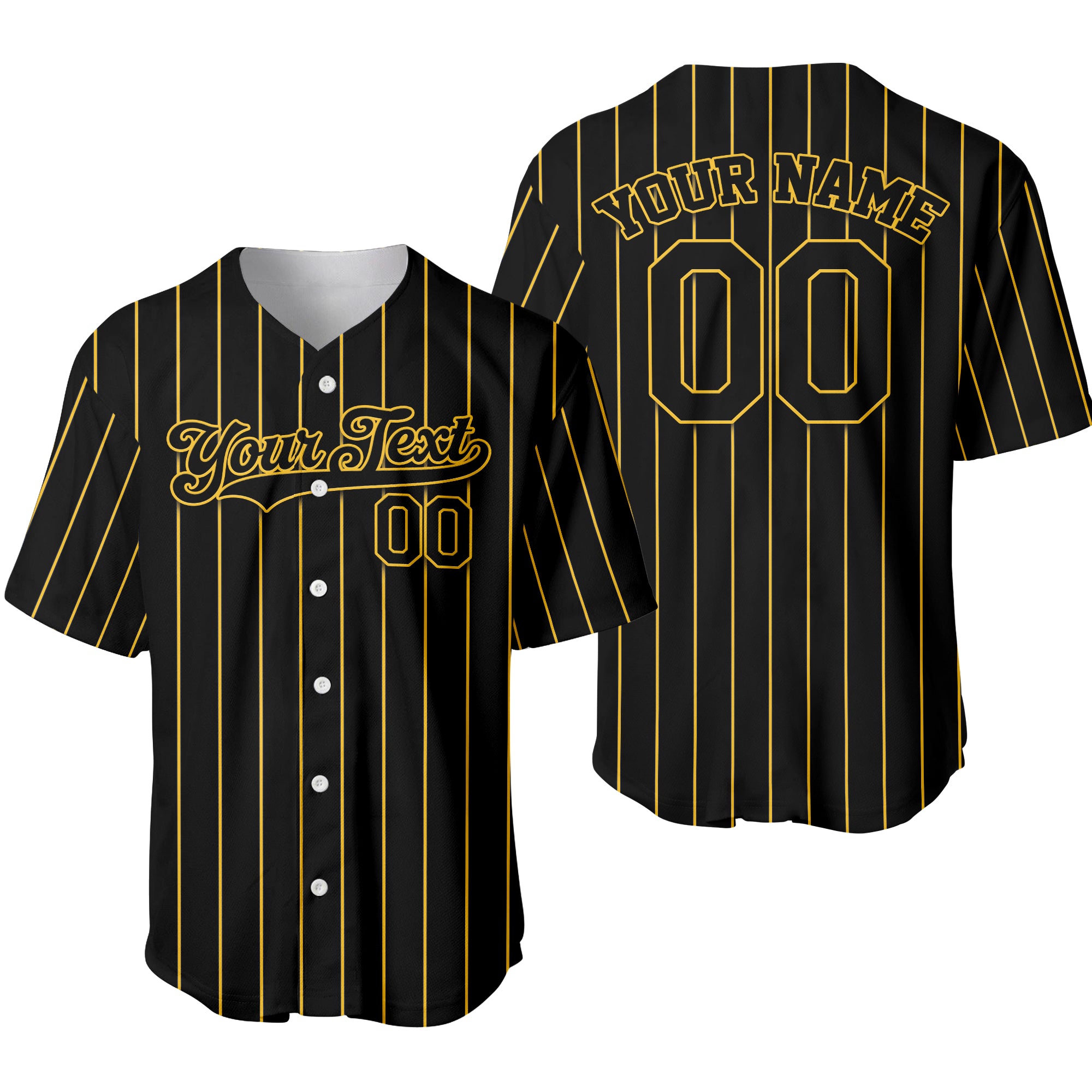 Custom Pinstripe Baseball Jersey with Personalized Name