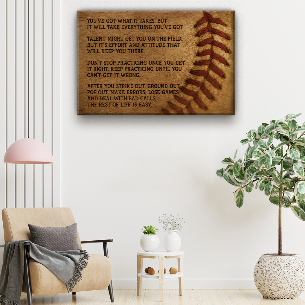 Canvas Baseball Canvas Wall Art Motivational Baseball 4