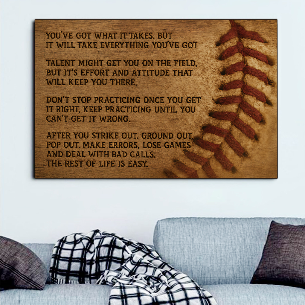 Canvas Baseball Canvas Wall Art Motivational Baseball 3