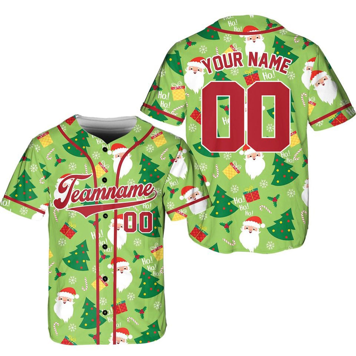 Personalized Christmas Baseball Jersey - JS87
