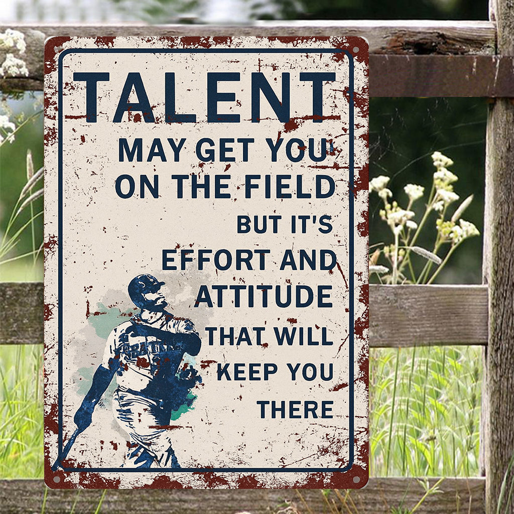 Baseball Poster Wall Art Decor, Motivational Quote Baseball Tin Sign, Famous Quote Sports Poster, Retro Baseball Wall Decor Metal Sign 6