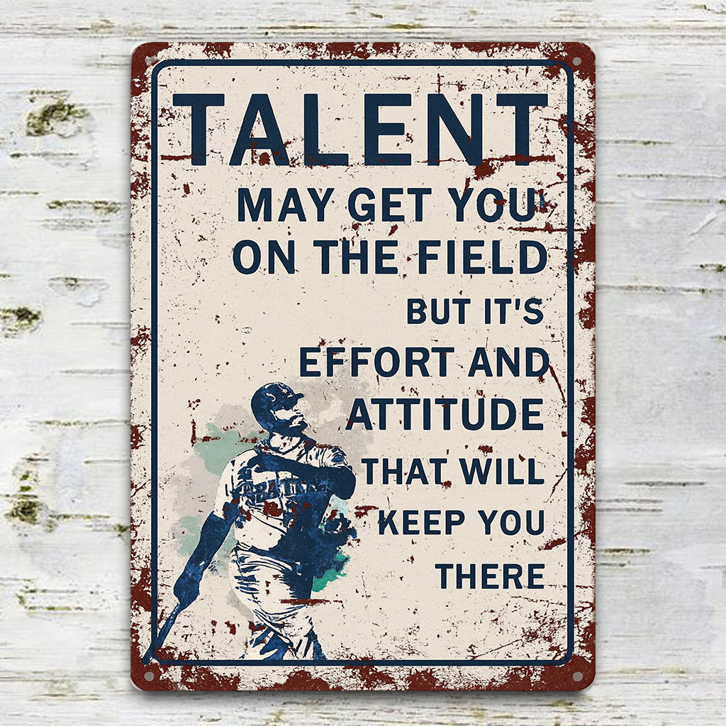 Baseball Poster Wall Art Decor, Motivational Quote Baseball Tin Sign, Famous Quote Sports Poster, Retro Baseball Wall Decor Metal Sign 7
