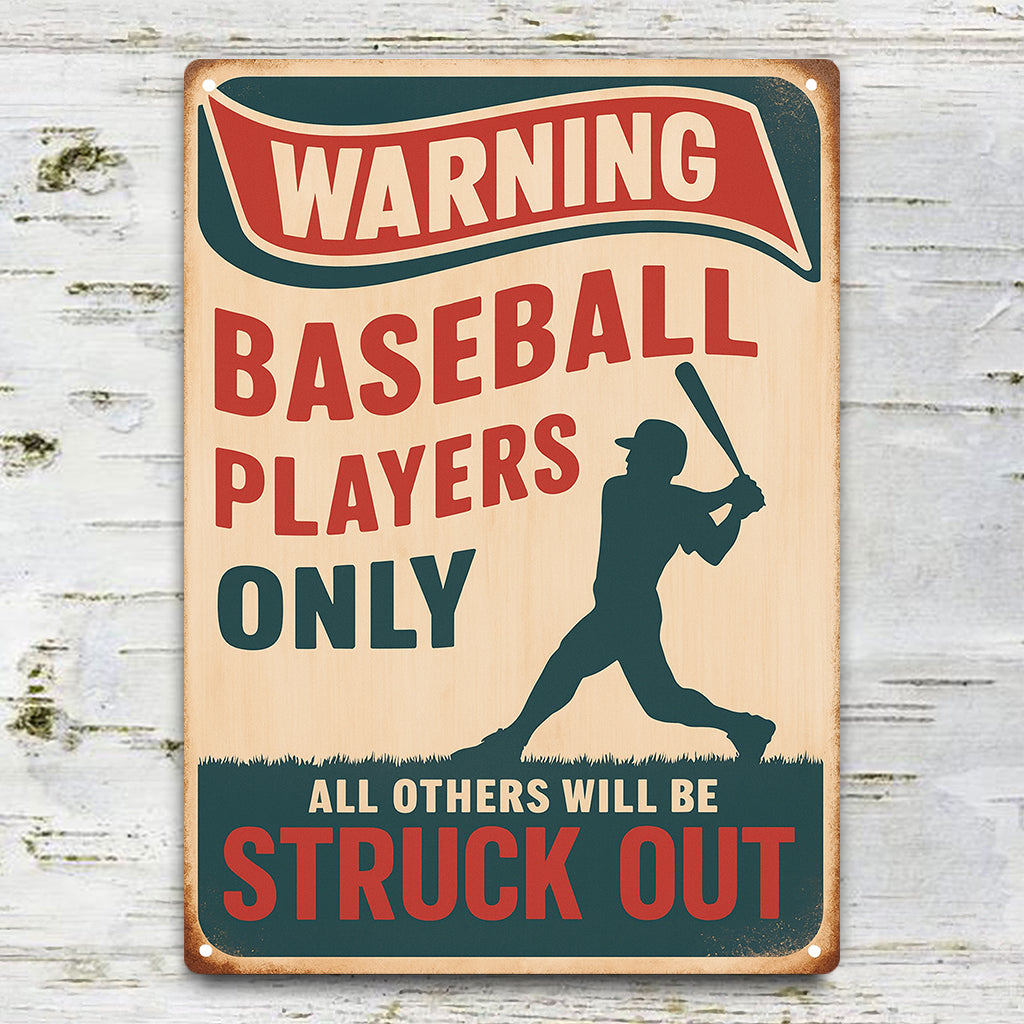 Baseball Room Decor Sign for Boys Cool Baseball Gifts for Kids 8-12 Bedroom Wall Art Sports Decorations and Accessories Metal Sign 6