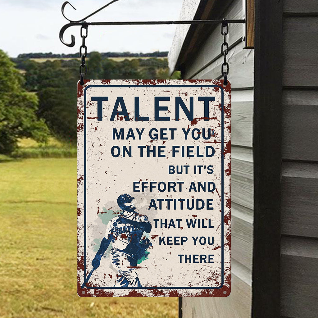 Baseball Poster Wall Art Decor, Motivational Quote Baseball Tin Sign, Famous Quote Sports Poster, Retro Baseball Wall Decor Metal Sign 8