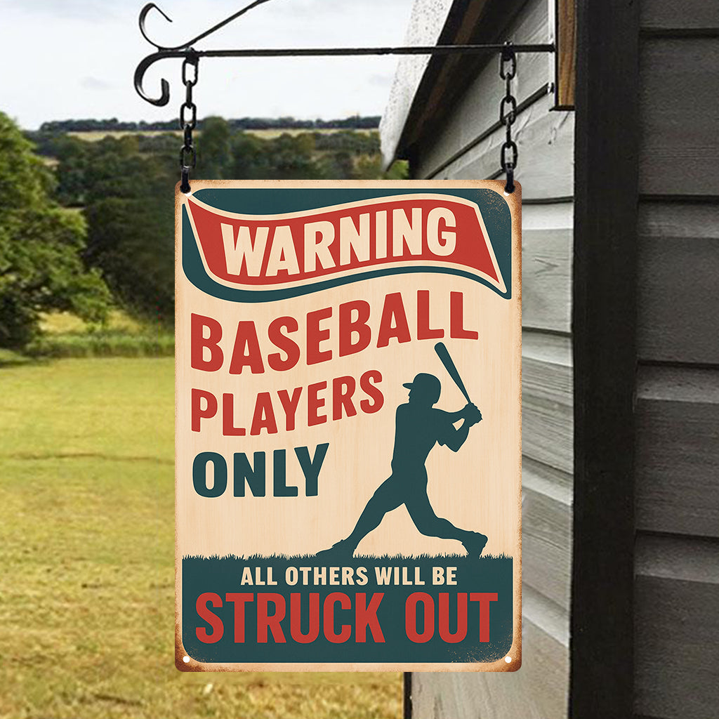 Baseball Room Decor Sign for Boys Cool Baseball Gifts for Kids 8-12 Bedroom Wall Art Sports Decorations and Accessories Metal Sign 4
