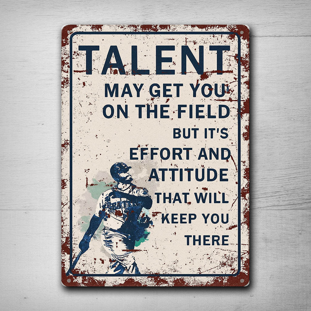 Baseball Poster Wall Art Decor, Motivational Quote Baseball Tin Sign, Famous Quote Sports Poster, Retro Baseball Wall Decor Metal Sign